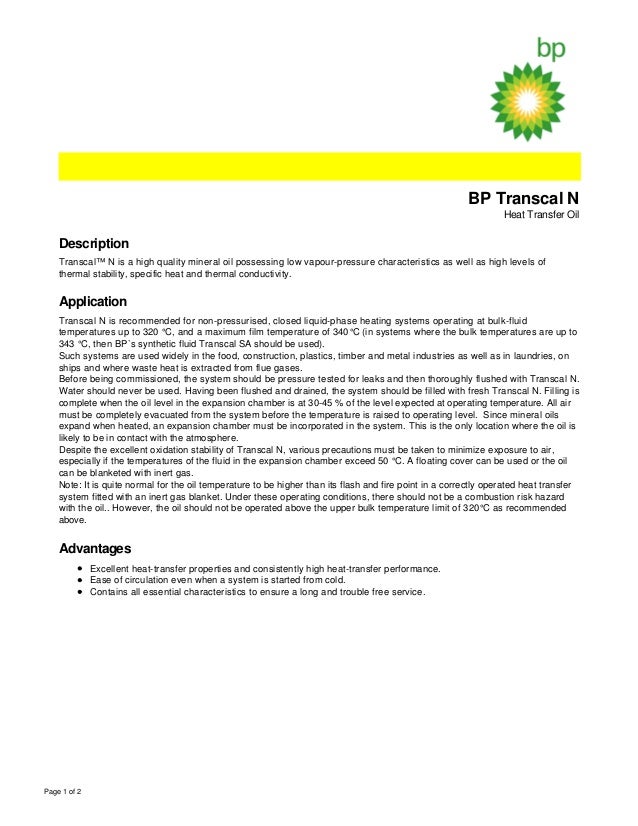 bp transcal n